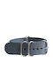 Curea Textilă Nato Zulu Heavy Duty 5 Inele Gri 20mm