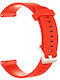 Easy Click Rotes Silikon Uhrenarmband 18mm