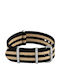 Nato Uhrenarmband J19 Schwarz Beige 22mm