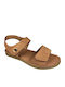 Women's Flat Sandals Anatomic in Brown Color