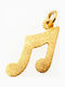 14K Gold Pendant Music Note M069b40