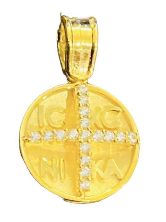 K9 Gold Konstantin Halskette Doppelter Seite Zirkon