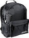 Monochrome Double School Backpack Junior High-High School With Water Bottle Holder Black 25 Litre 32 x 19 x 42cm