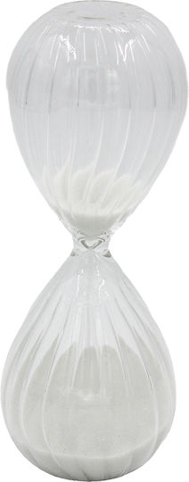 Decorative Glass Hourglass Φ6x16 Transparent White Sand Keskor 69830