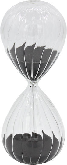 Decorative Glass Hourglass Φ8x20 With Transparent Black Sand Keskor 69833