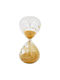 Decorative Glass Hourglass Φ4.5x10 cm Transparent Gold Glitter Sand Keskor 69836-2