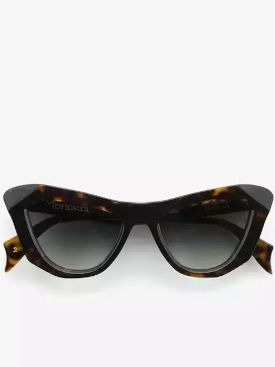 Monokol Women's Sunglasses with Brown Tartaruga Plastic Frame and Transparent Gradient Lens 499164