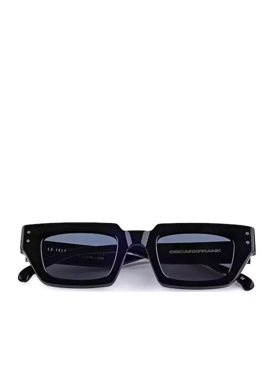 Oscar & Frank La Isla Unisex Sonnenbrille mit Schwarz Kunststoff Gestell und Schwarz Linse 477038