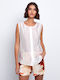 Women's Sleeveless Shirt White