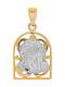 Unisex Halskette Vitopoulos Gelbes Weißes 14 Karat Gold