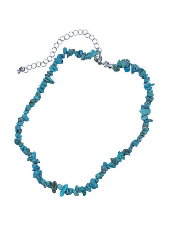 Boho Necklace with Semi-Precious Turquoise Stones S11 Boho Necklace with Semi-Precious Turquoise Stones S11