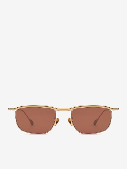 Projekt Produkt Men's Sunglasses with Gold Metal Frame and Gold Lens 476417