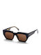 Am Eyewear Herren Sonnenbrille mit Schwarz Kunststoff Gestell und Schwarz Linse 468793