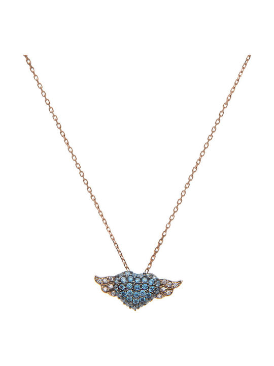 Women's Necklace Vitopoulos Rose Gold 14k Stones