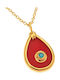 Women's Silver Gold Plated Eye Pendant Chain 925° Coral Turquoise
