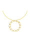 Women's Necklace Yellow Gold 14K Circle Kl11100454