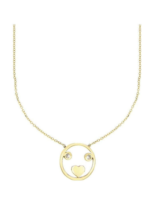 Women's Necklace Yellow Gold 14K Face Kl11100181