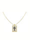 Women's Gold Plated Silver 925 Necklace Cross Kl21100086