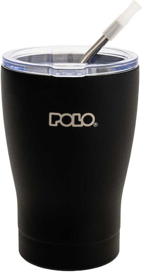 Polo Stainless Steel Thermos Glass BPA Free 350ml Multicolour with Straw
