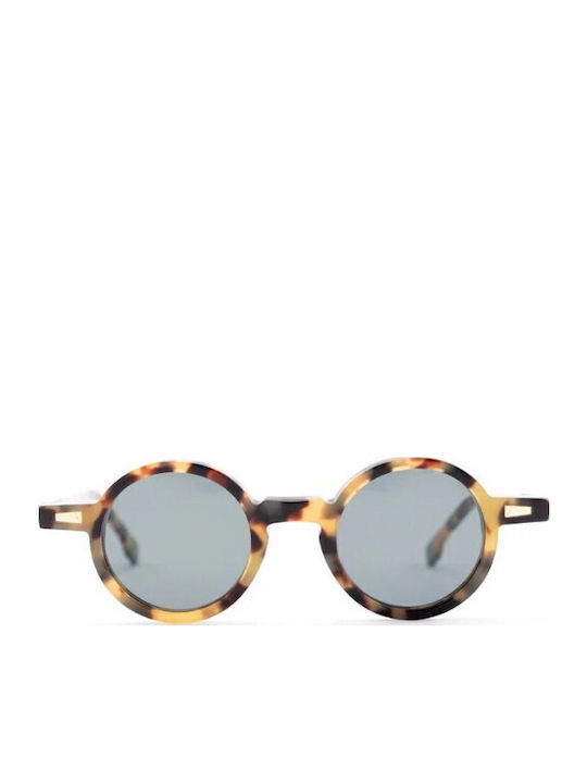 Kyme Herren Sonnenbrille mit Braun Schildkröte Kunststoff Gestell und Grün Linse 468350