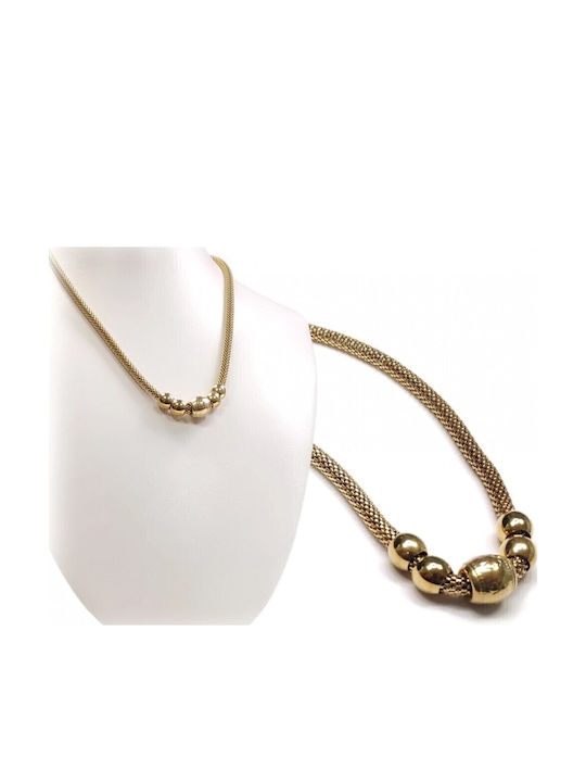 Karmafashion Damen Halskette Stahl 316l Goldene Kette 2312-205x