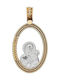 Unisex Halskette Vitopoulos Gelbes Weißes 14 Karat Gold