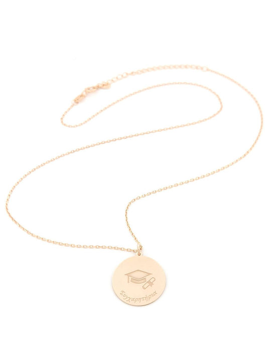 Silver Pink Gold Necklace Degree Congratulations Code 105613