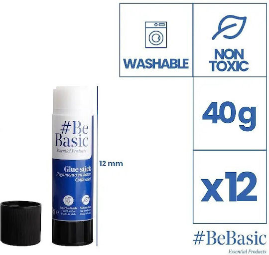 Κόλλα Στικ S037 Διάφανη 40g Glue Stick Bebasic