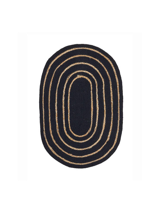 Kentia Wicker Placemat Yute Black 70x45cm