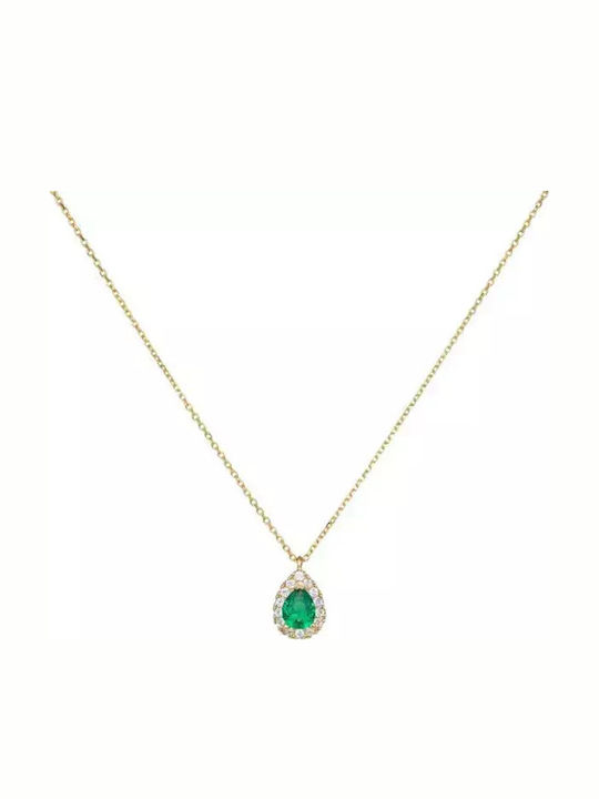 Women's Rosette Necklace 14K 023399 Gold 14 Carats