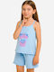 Happy Family Kids' Pajamas Summer Light Blue
