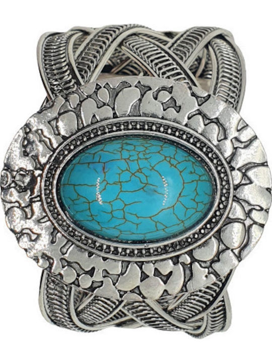 Large Handcuff Bracelet Vintage Boho Turquoise Stone S13 Large Handcuff Bracelet Vintage Boho Turquoise Stone S13