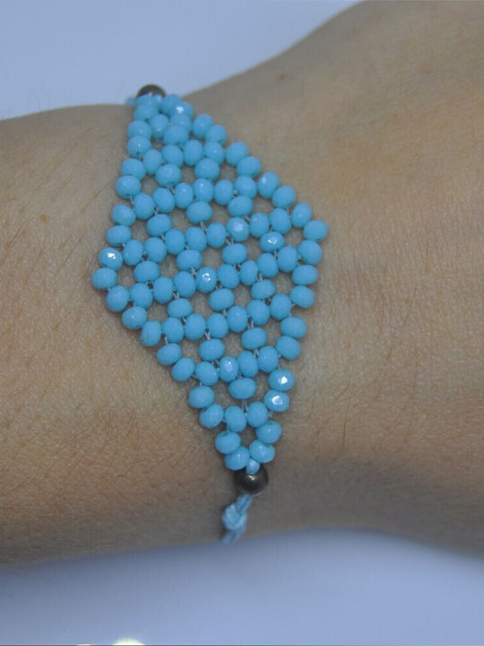 Macrame Bracelet with Stones Fantazy 58966-1 Blue