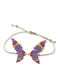 Makramee Armband Ananna Schmetterling Lila