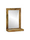 vidaXL Rustic Oglindă de Perete cu Maro Ramă din Lemn 70x50cm 1buc