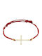 Women's Bracelet Yellow Gold Plated 14K Cross Br11100282