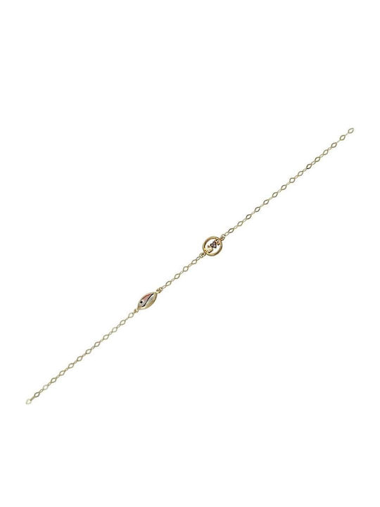 925 Silber Vergoldetes Armband Love Auge Br21100152