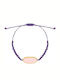 Silver Gold Plated Bracelet 925 Purple Strap Br21100164
