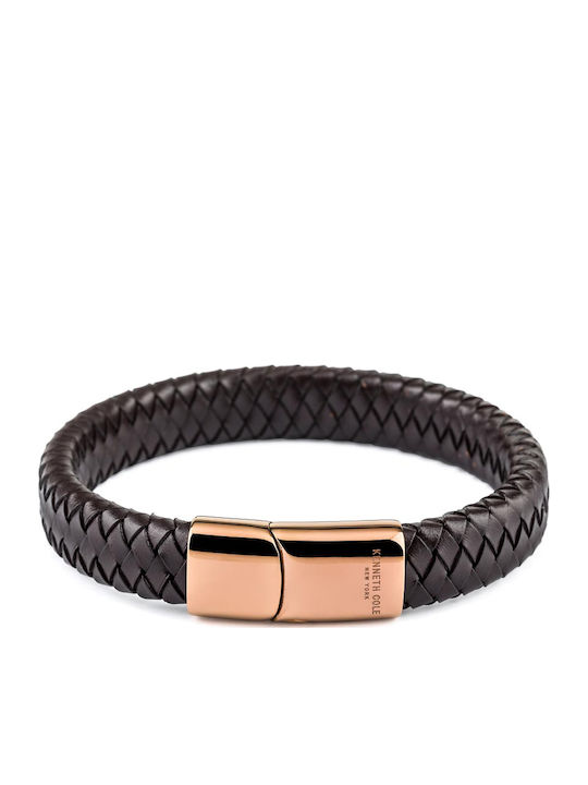 Kenneth Cole Armband Kcj0226002 Leder Edelstahl Vergoldet