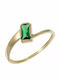 Ring with Zircon made of Gold 14K