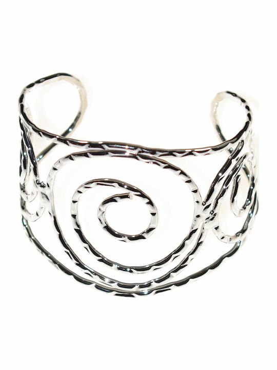 Brățară Fo Bijou Alamă Bangle Spirală Argintiu Bz-br-00290