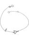 Triangle Silver Bracelet with Zircon Stones