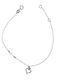 Dezentes Silber Armband Herz Steine Zirkon Kreuz