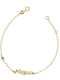 Gold Plated Silver Mom Evil Eye Bracelet