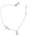 Delicate Silver Bracelet Diamond Crown Hanging