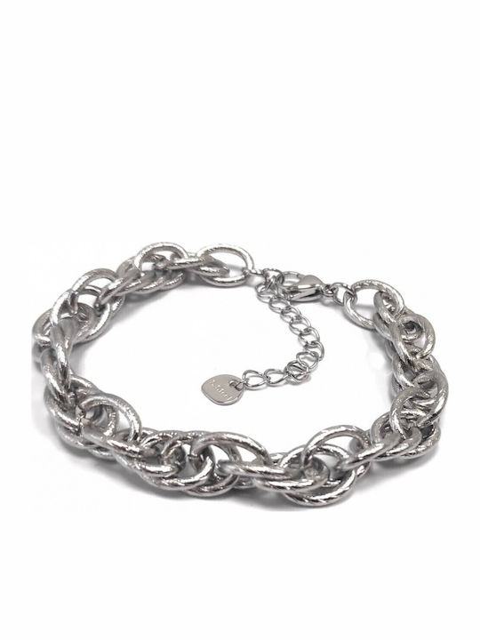 Karmafashion Damen Armband Stahl 316l Kette Silber 2222-073a