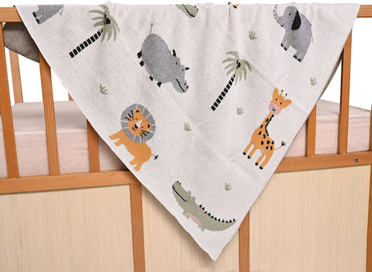 Liolios Home Babydecke Wickeltücher für Kinderzimmer Multi 80x100cm