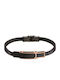 Armband Hand Schwarz Leder Edelstahl Br-art00418br
