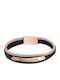 Armband Hand Schwarz Leder Stahl Br-art00408br