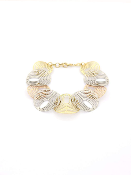 Tricolor Women's Bracelet Filva 14K Code 102211